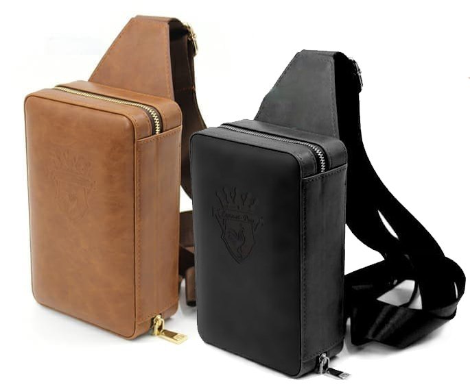 Espinal Puro Cross-Body Humidor Brown and Black